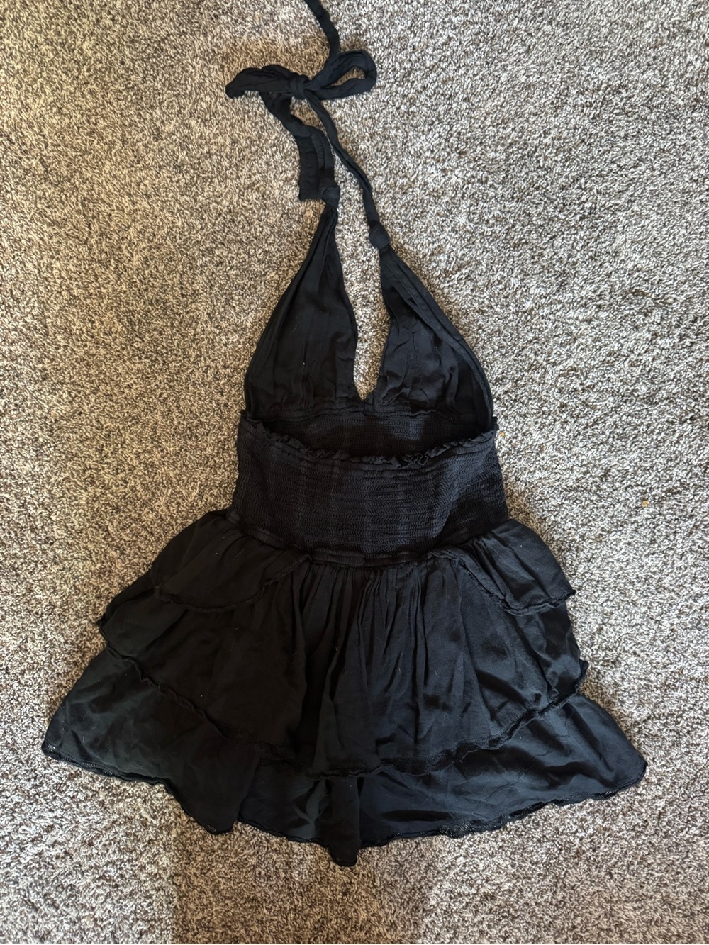 LoveShackFancy Deanna Halter Dress- Black - Picture 4 of 4